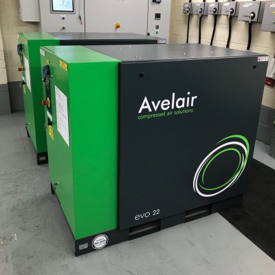 Duty / standby WIMES 22kW air compressors for the water industry