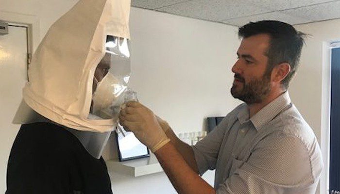 Face mask fitting for the Suffolk based Avelair team