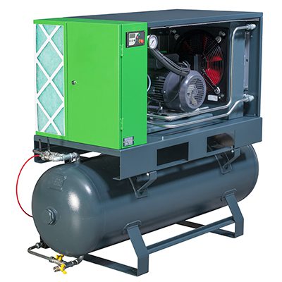 Fixed speed compressor with no side panel